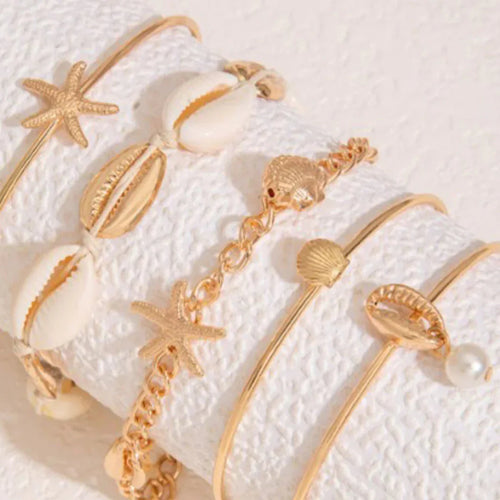 Bracelet with Shells and Starfish