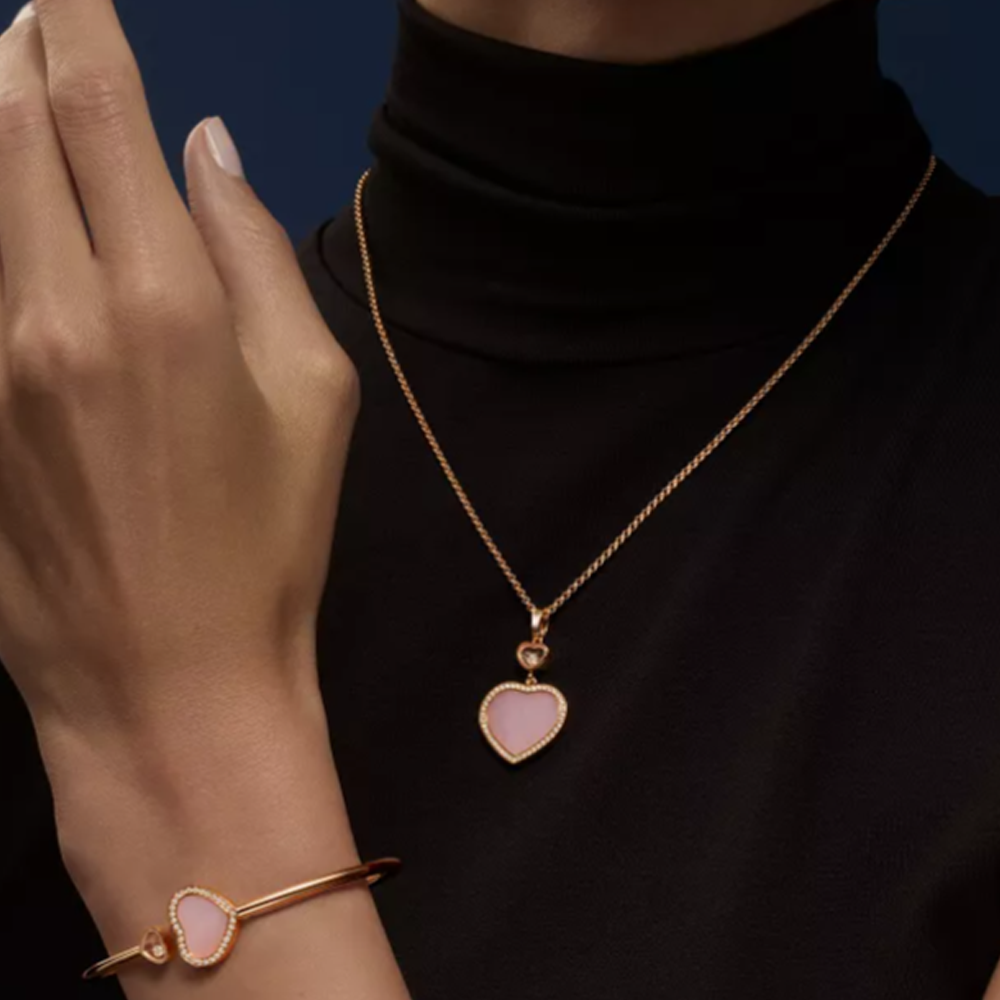 Heart Necklace - Pink / Rose Gold