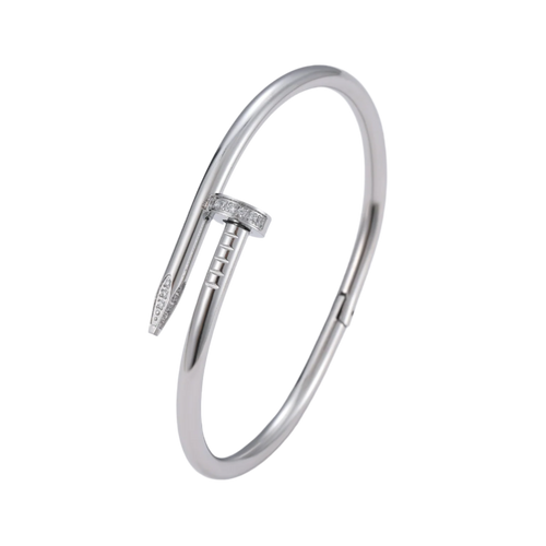 Nail Armband - Silver / Diamond