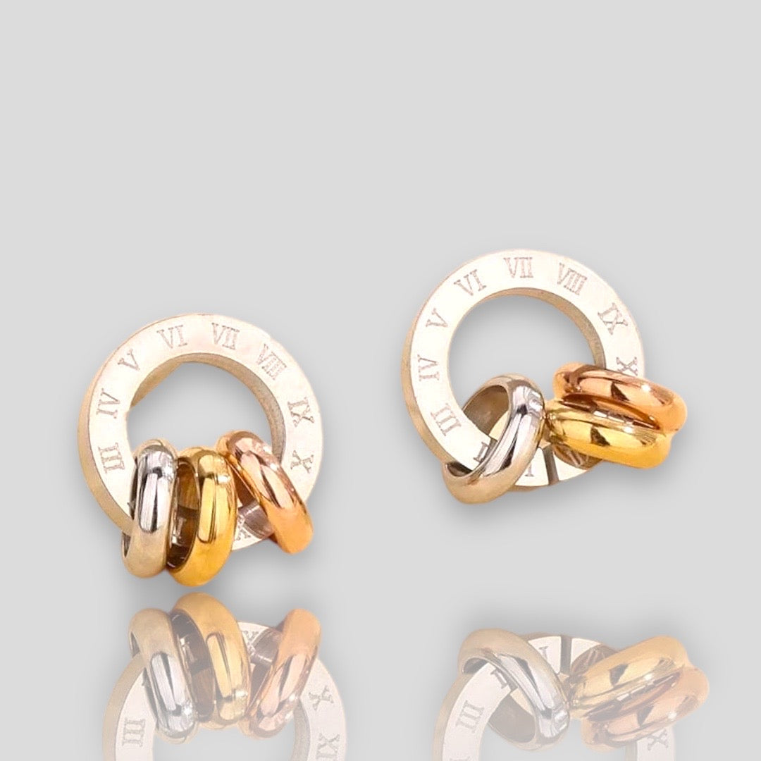 3x Silver Love Earrings