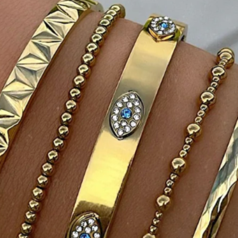 Topaz Bangle - Gold
