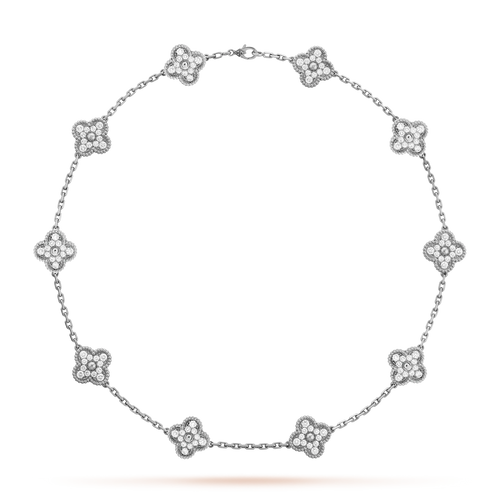 Four-leaf Clover Necklace – Lavish 10 Designs, Silver
