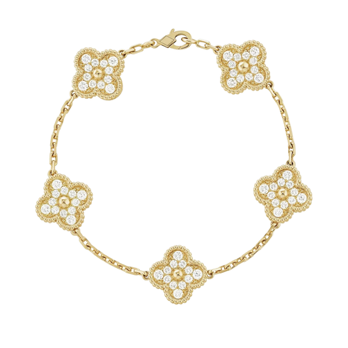 Gold | Cloverleaf Diamond Bracelet