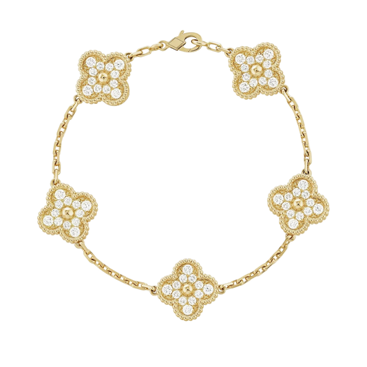 Gold | Cloverleaf Diamond Bracelet