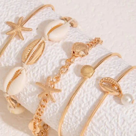 Bracelet with Shells and Starfish