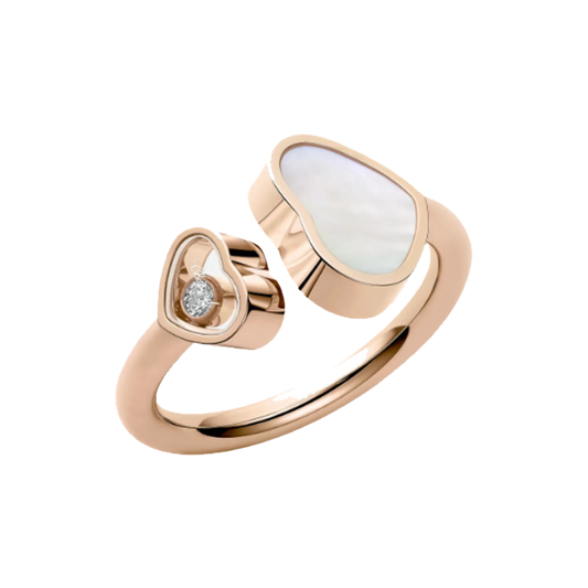Heart Ring - Rose Gold / White