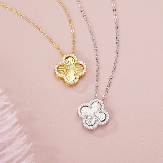 Clover Full Diamond Necklace