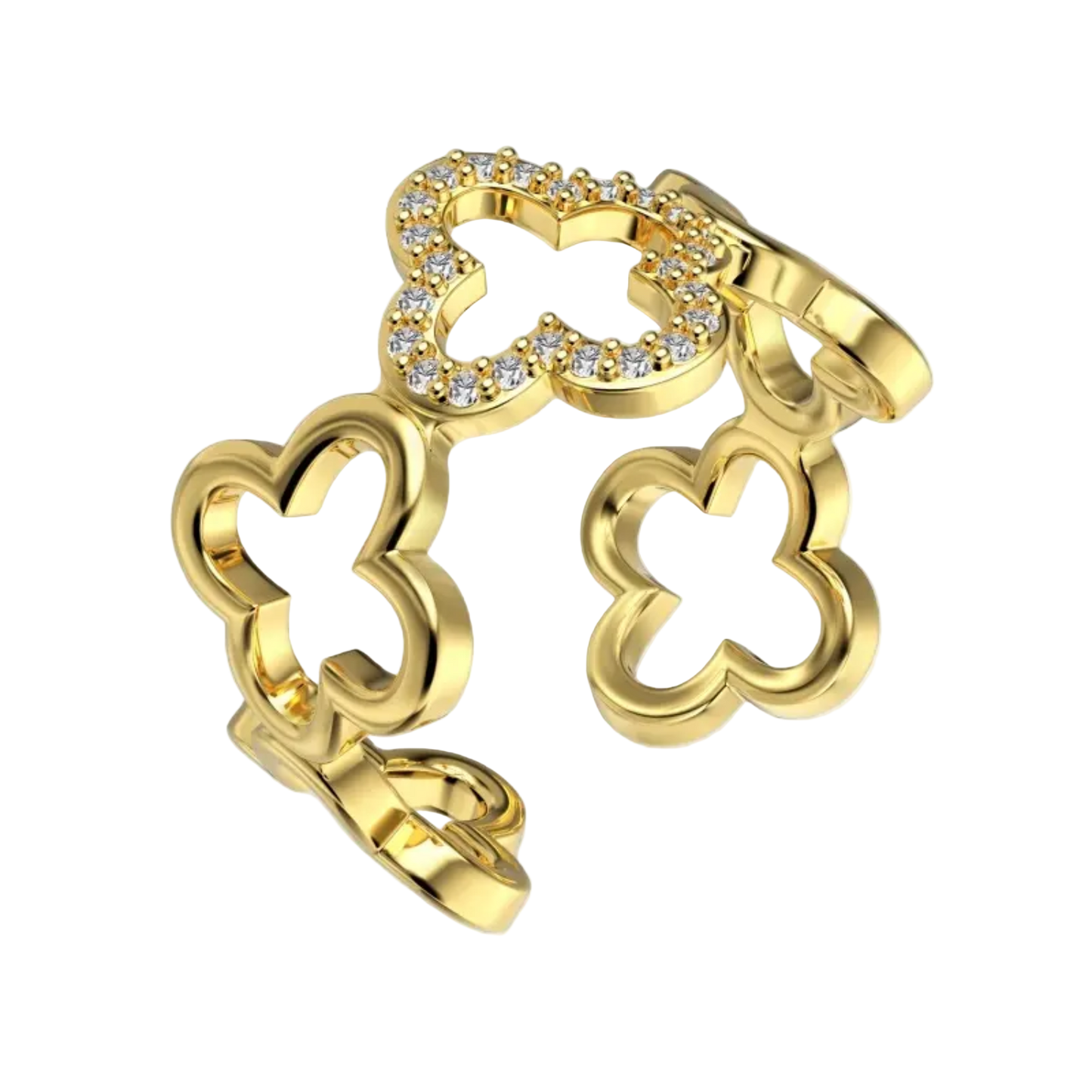 Clover Diamond Ring