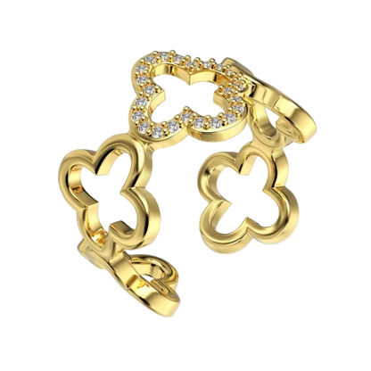Clover Diamond Ring