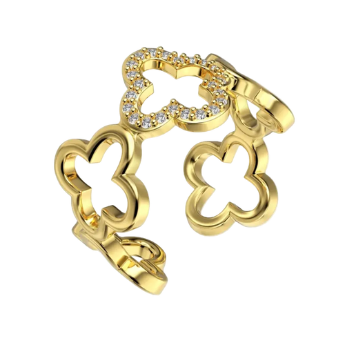 Clover Diamond Ring