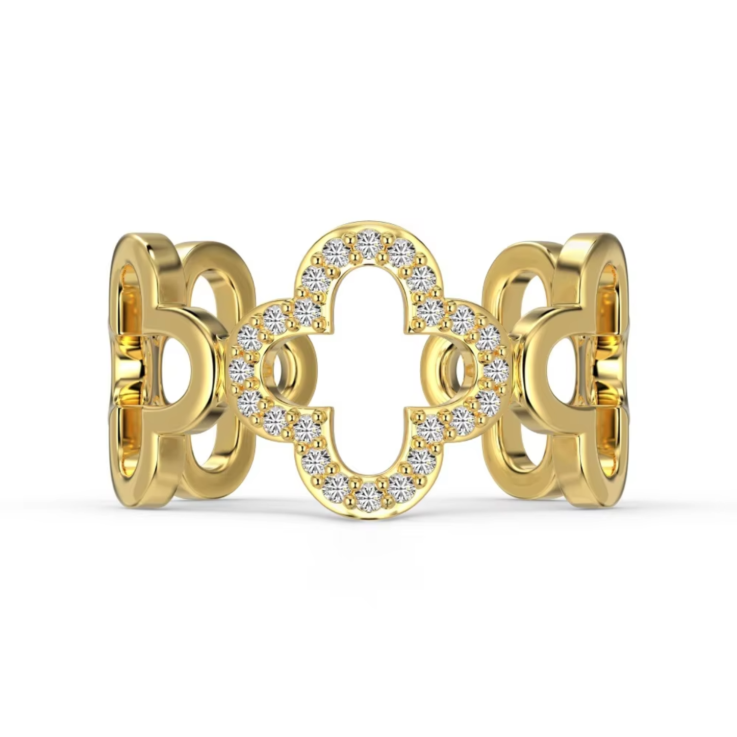 Clover Diamond Ring
