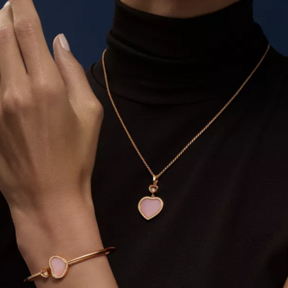 Heart Necklace - Pink / Rose Gold