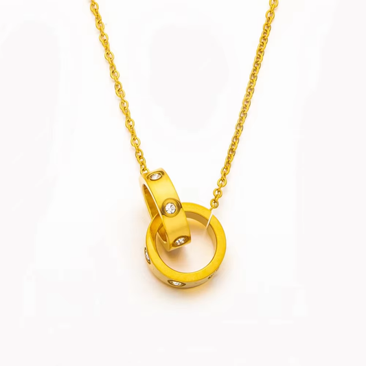 Love Diamond Gold Necklace