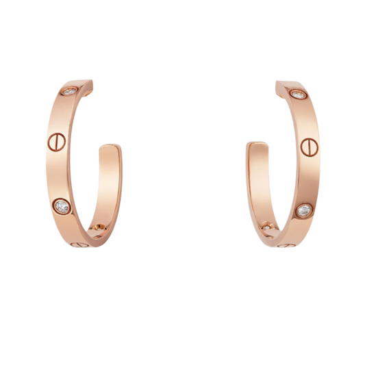Louise Rosegold Earrings - 2 Diamond