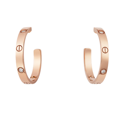 Louise Rosegold Earrings - 2 Diamond