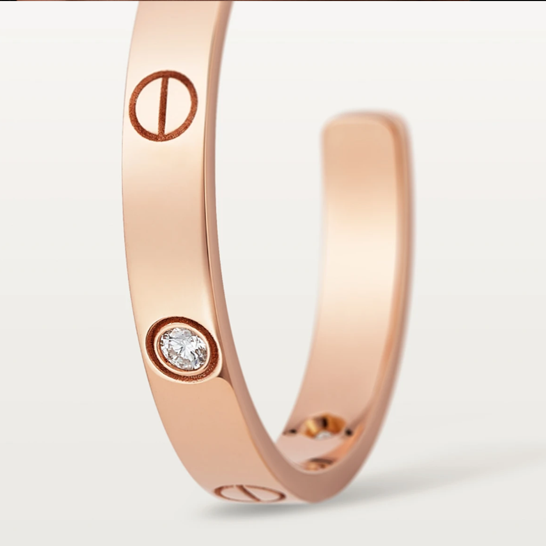 Louise Rosegold Earrings - 2 Diamond