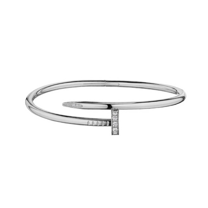 Nail Armband - Silver / Diamond