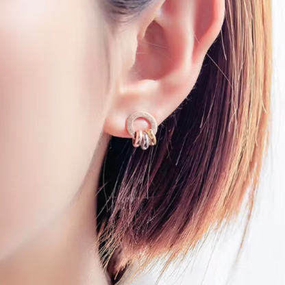 3x Silver Love Earrings