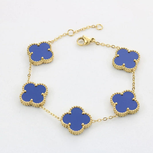 Bracelet Four-leaf Lucky Blue