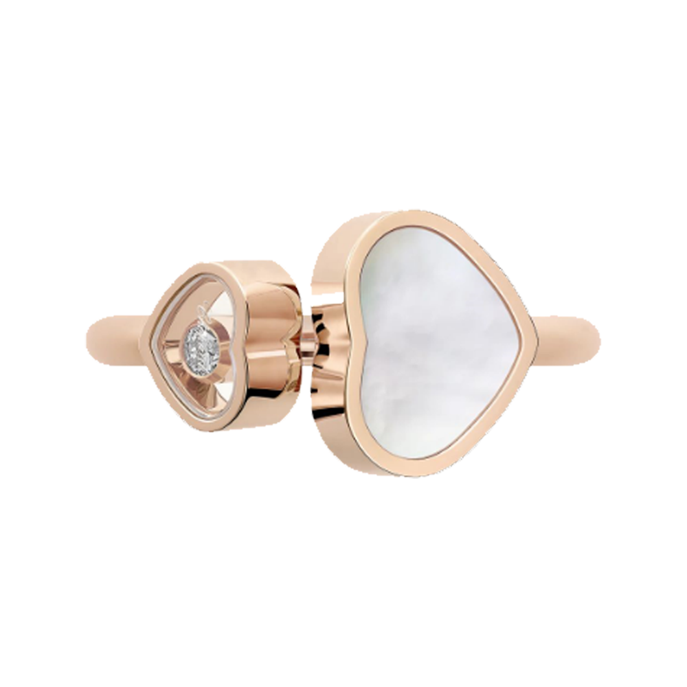 Heart Ring - Rose Gold / White