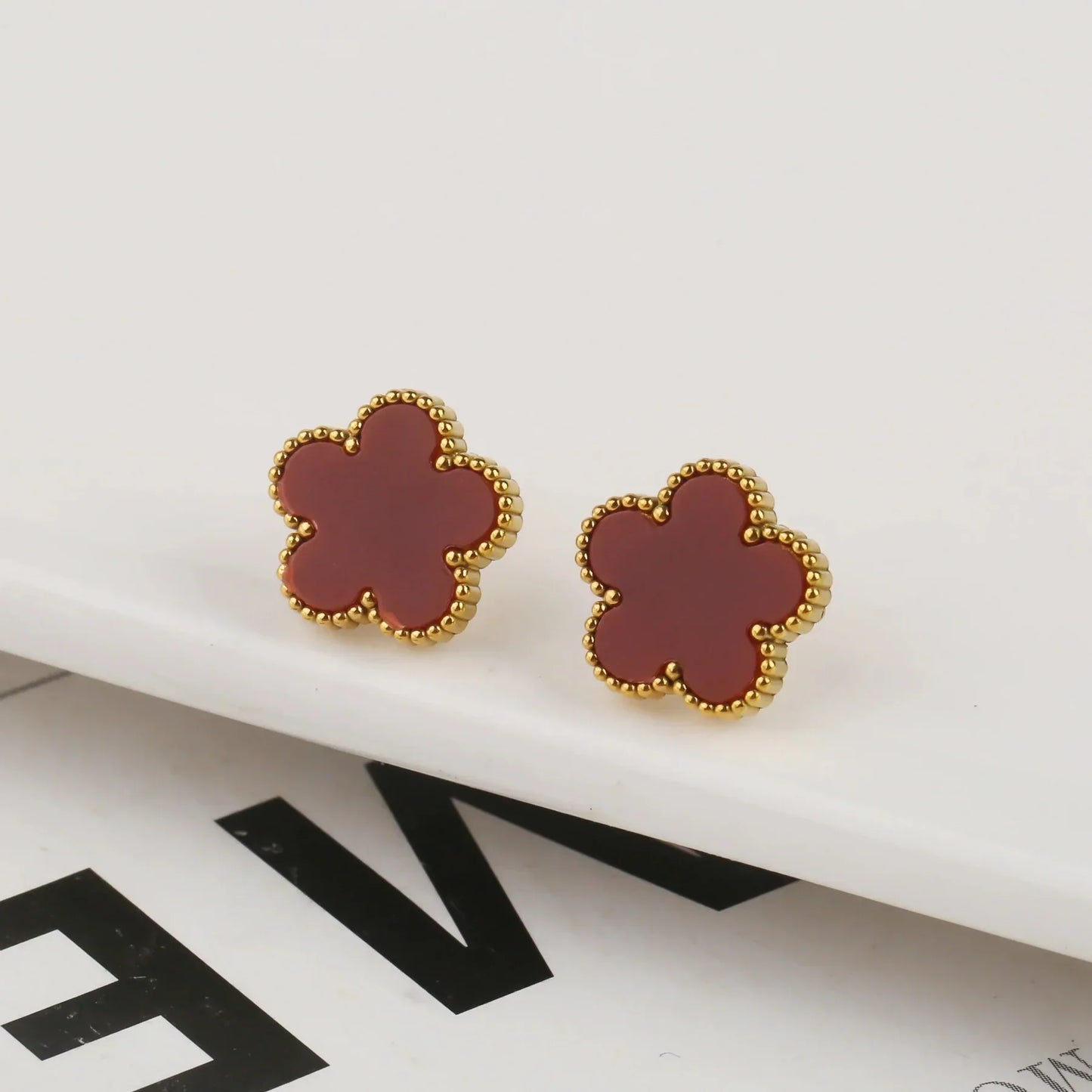 Four-leaf Ear Studs